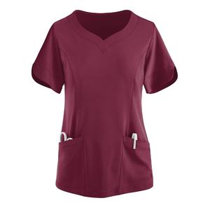 Conjuntos de fregado para salón de spa, uniforme con cuello en V, camiseta de enfermera, logotipo propio personalizado, tamaños, Clínica Médica, venta al por mayor, conjuntos de fregado con descuento a granel - Product Image 1