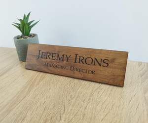 Plaque de nom de bureau en bois artisanal |   Travaux artisanaux de qualité supérieure |   Vente en gros directe d'usine - Product Image 2