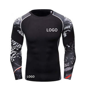 Camisa de compresión Rashguard de alta calidad para hombres, camiseta de entrenamiento elástica para gimnasio y Deportes - Product Image 1