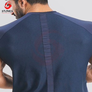 Camiseta de algodón de primera calidad para hombre, camiseta ajustada para gimnasio y Fitness, camisetas con estampado personalizado para hombre - Product Image 3