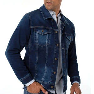Veste en jean pour hommes surdimensionnée sur mesure avec logo à l'avant veste d'hiver légère réversible et écologique - Product Image 5