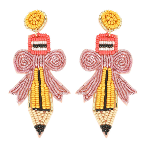 Pendientes multicolores Premium con cuentas de vidrio 100% y bordado artístico diseñados para celebraciones y glamour cotidiano - Product Image 3