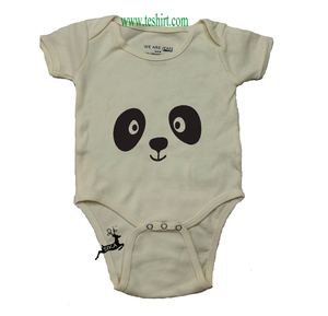 Mameluco con cremallera de algodón orgánico con estampado de pájaros de Navidad 100% ropa de bebé recién nacido Natural con cierre de bambú al por mayor - Product Image 1