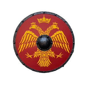 Escudo redondo de madera y acero para Guerrero, armadura de escudo redondo, de águila imperial, de estilo vintage, Vikingo - Product Image 1