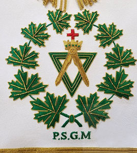 A.M.D Past Sovereign Grand Masters Delantal Bordado a mano Alta calidad Hecho a medida 2025 Delantales de diseño masónico personalizados - Product Image 2