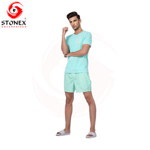 Personnaliser 2024 Logo hommes ensembles courts 100% coton 2 pièces tenues en gros mode été décontracté t-shirt & ensemble court - Product Image 1