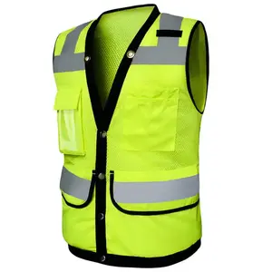 Vestes de sécurité professionnelles de haute qualité en maille respirante vêtements de travail imperméables réfléchissants uniformes personnalisés en gros - Product Image 5