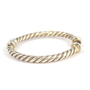 925 Sterling Silver Men's <b>Bracelet</b> with Peridot Stone Spring-Closure and Twisted Clasp Fine <b>String</b> <b>Bracelet</b> - Product Image 4