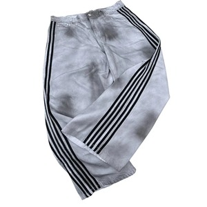 Traje de hombre estilo de calle americana línea gótica bordada Zip up Hoodie algodón Dirty Watermark Jeans moda pareja Jersey - Product Image 6