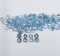 Pierre précieuse de topaze bleue ciel certifiée IGI de haute qualité, 3-10 mm, ronde, d'origine naturelle, 30 carats, pour la fabrication de bijoux