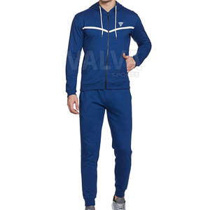 Ensemble de survêtement sportif unisexe de haute qualité, personnalisé, blanc et noir, décontracté, avec fermeture éclair, grande taille, hiver, 100% coton - Product Image 1