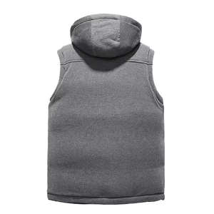 Personalizado de invierno burbuja Puffer chaleco cremallera bolsillo logotipo personalizado chaquetas sin mangas Chaleco de los hombres con capucha OEM de alta calidad hombre Casual - Product Image 4