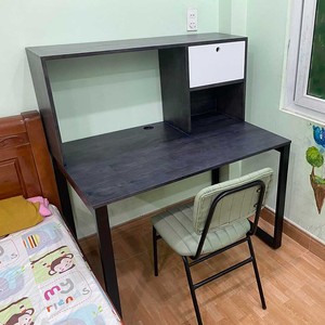 Wooden Simple Ergonomic Convertible <b>Study</b> <b>Desk</b> with Integrated Shelves 70x120x120cm FD68018 - Product Image 5