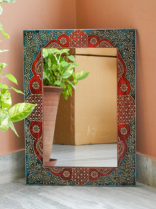 Espejo de pared de madera decorativo estilo bohemio hecho a mano para bodas, cumpleaños y celebraciones de Pascua - Product Image 2