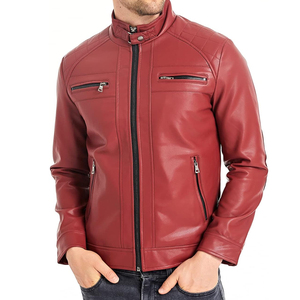 Veste en cuir véritable coupe ajustée unisexe vêtements d'extérieur élégants à la mode conception chaude vêtements d'hiver personnalisés vente en gros - Product Image 4