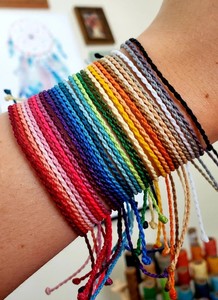 Colorful Braided, Macrame <b>Anklet</b>, Surfer <b>Anklet</b>, Unisex, Hemp <b>Bracelet</b> - Product Image 2