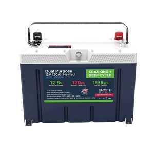 Epoch <b>12V</b> 120Ah - Group 27 - Cranking & <b>Deep</b> <b>Cycle</b> Lithium <b>Battery</b> (Dual Purpose) - Product Image 1