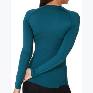 Camiseta de equitación de aspecto profesional para mujer, manga larga, ligera, de secado rápido, 100% poliéster, capa base para mujer - Product Image 3