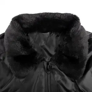 Chaqueta de Invierno de Seguridad de Color Negro Sólido Personalizada, Abrigo Exterior Resistente para Trabajo Pesado, Hecho para Equipos Profesionales de Servicio al Aire Libre - Product Image 2