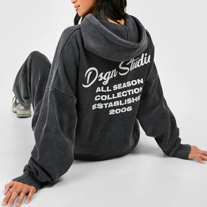 Concevez votre propre survêtement surdimensionné pour femmes pour l'hiver/Personnalisé votre logo impression conception pull surdimensionné survêtements - Product Image 3