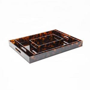 Bandeja de servicio de mármol marrón antiguo, aspecto Vintage elegante, perfecta para decoración del hogar, encimera de cocina y exhibición de mesa de comedor - Product Image 5