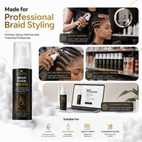 Fabricant de mousse coiffante pour tresses sous marque privée, fixation forte et anti-frisottis pour tresses africaines et torsades