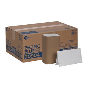 Serviettes en papier recyclé Pacific Blue Basic S-Fold, blanches, 250 serviettes/paquet, 16 paquets/caisse (20904) - Product Image 3