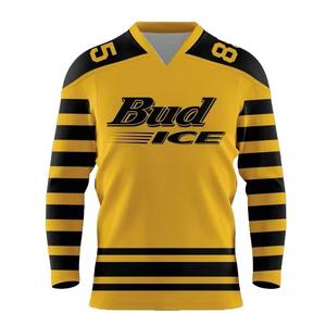 OEM 2025 Conjuntos de Camisetas de Hockey sobre Hielo Unisex de Alta Calidad, Modernas, con Cuello de Encaje, Logotipo Personalizado y Pedrería - Product Image 2