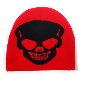 Gorro de Punto Unisex con Diseño de Calavera, Cálido para Invierno, Acrílico Jacquard, Colorido, para Fiestas - Product Image 5