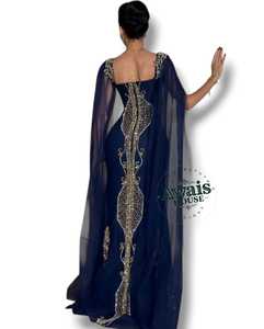 Robes de soirée de mariage de luxe de haute qualité, style empire, broderie de cristaux, perles, perles, longueur au sol, coupe en A, soutien-gorge intégré - Product Image 2