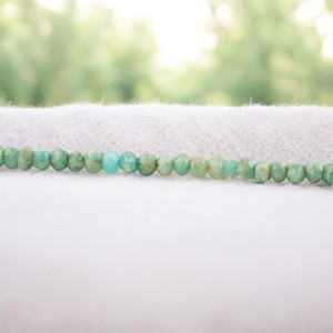 Pulsera de amazonita natural Declaración Cuentas hechas a mano chapadas en oro Joyería de piedras preciosas facetadas Pulsera de plata esterlina 925 - Product Image 2