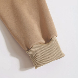 Vente en gros de sweats à capuche personnalisés avec logo en impression 3D en relief, en coton/polyester uni teint, grande taille, tissu français écologique pour hommes - Product Image 4