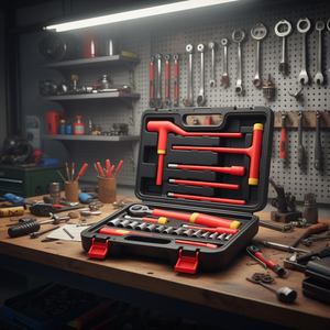 Juego de llaves de carraca aisladas de 25 piezas de 1/4 pulgada con mango en T y extensiones, estuche profesional tipo cubo, directo de fábrica - Product Image 2