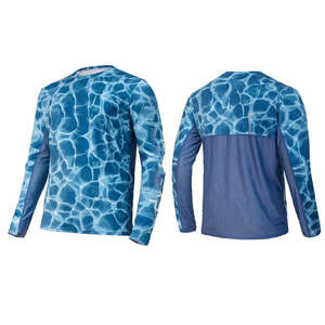 Venta al por mayor personalizado UPF 50 + poliéster deportes pesca camisas transpirable al aire libre UV protector solar rendimiento lona tela invierno conjuntos - Product Image 4