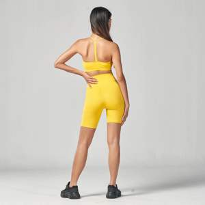 Tissu léger et extensible dans les 4 sens 83% polyester recyclé et 17% Spandex Body Fit Yellow Essential 7 Inches Cycling BreathableShort - Product Image 2