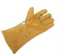Guantes de Cuero Cómodos y Resistentes al Calor, de Manga Larga y Dedos Completos, Aislantes, Anti-Quemaduras, para Barbacoa, Bomberos y Trabajo, Al Nolan