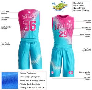 Camiseta deportiva personalizada de alta calidad para hombre, camisetas de malla de baloncesto de nuevo diseño, función de secado rápido, bordado, cosido, transpirable, para niños - Product Image 2