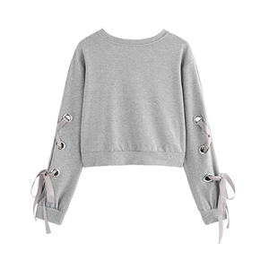 Top Venta Mejor Precio Mujeres Crop Cómodo Elegante con Logo Frontal Imprimir Casual para Otoño Invierno Temporadas - Product Image 2