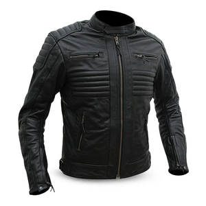 Logo personnalisé Vestes de moto en cuir véritable de haute qualité à bas prix Vestes de moto en cuir véritable pour hommes - Product Image 1
