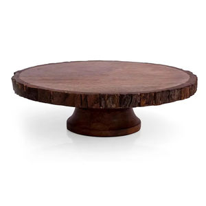 Vaisselle design attrayant support à gâteau en bois à bon prix support à dessert fait à la main ustensiles de cuisson émail imprimé forme ronde ménage - Product Image 6