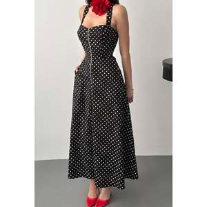 เดรสลายจุดสีดำ - สีดำ - Product Image 4