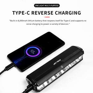 ไฟหน้า Led สำหรับจักรยานเสือภูเขา2600 Lumen 8000 Mah USB พร้อมฟังก์ชั่น Power Bank - Product Image 3
