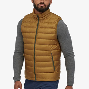 OEM personalizado invierno cálido grueso hombres Gillet a prueba de viento chaqueta sin mangas chalecos tallas grandes chalecos de los hombres con tamaño personalizado y logotipo - Product Image 1