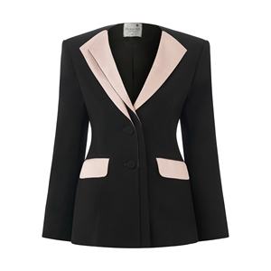 Chaqueta de sastre elegante de terciopelo de alta calidad para mujer, cierre de un solo botón, bordado impreso, chaleco Sol de moda, chaqueta no tejida - Product Image 2