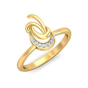 Anillo de oro de 18 quilates con brillantes diamantes cultivados en laboratorio - Product Image 1