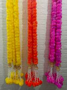 Marigold Guirlande De Fleurs Artificielles avec Cloches Suspendues Festival De Mariage Indien Toran Fleur Cordes De Fleurs pour La Maison Événement Décor - Product Image 5