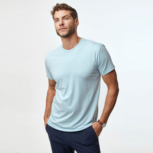 เสื้อยืดผ้าฝ้าย 100% ระบายอากาศได้ดี เป็นมิตรกับสิ่งแวดล้อม ดีไซน์เรียบง่าย ปรับแต่งได้ คุณภาพสูง เสื้อผ้าขายส่ง แบรนด์สั่งทำ ผ้าถัก - Product Image 3