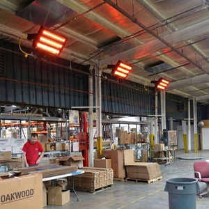 Calentador Infrarrojo Eléctrico Industrial ELCON BTH 6000, 6000W, IP67, Impermeable, Aluminio Negro, Triple Lámpara, 380V - Product Image 1