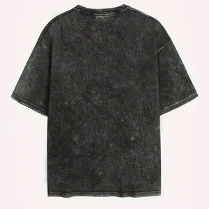 Camiseta de Manga Corta para Hombre, Lavada al Ácido, Talla Grande, Transpirable, Ecológica, de Algodón, Estilo Vintage, Personalización OEM, 100% - Product Image 2