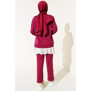 Claret Red Batik Detailed Conjunto de 2 piezas para mujer TR Origin Tallas 2XL/L/XL - Product Image 2